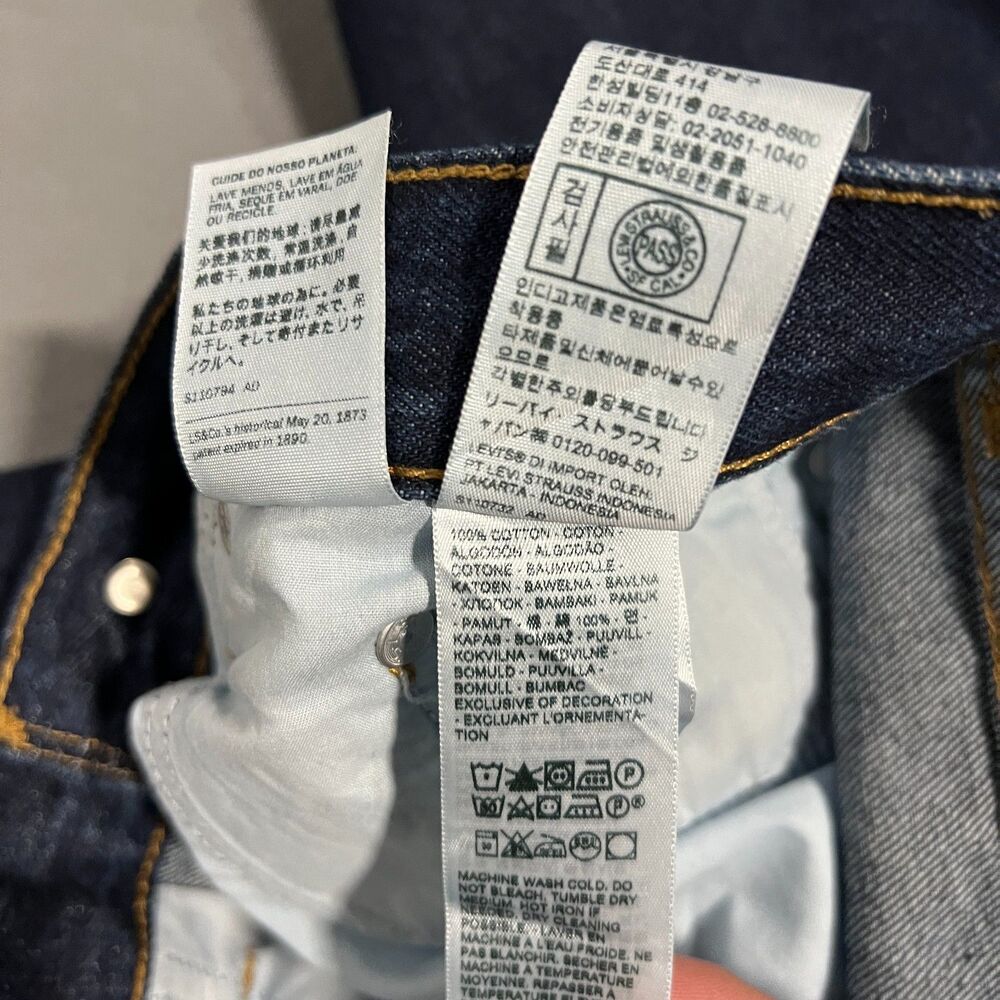 Levi's XL Baggy Straight Jeans Women's 29 X 29 Blue Denim Dark Wash 5-Pockets - Picture 4 of 14
